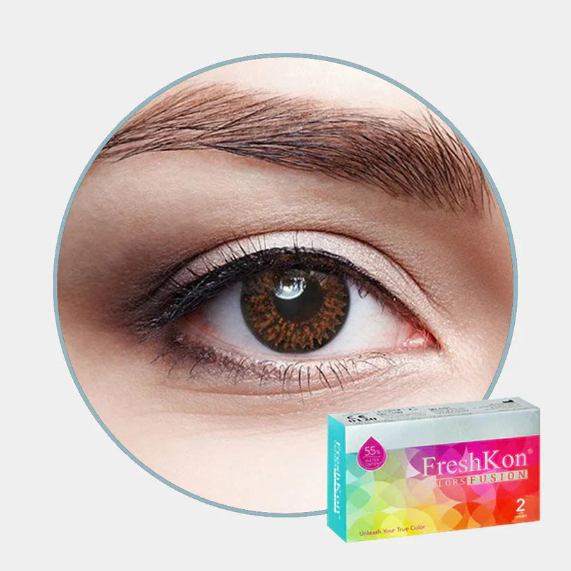 FRESHKON Fusion Brilliant Brown Colored Contact Lenses | Optical Plaza