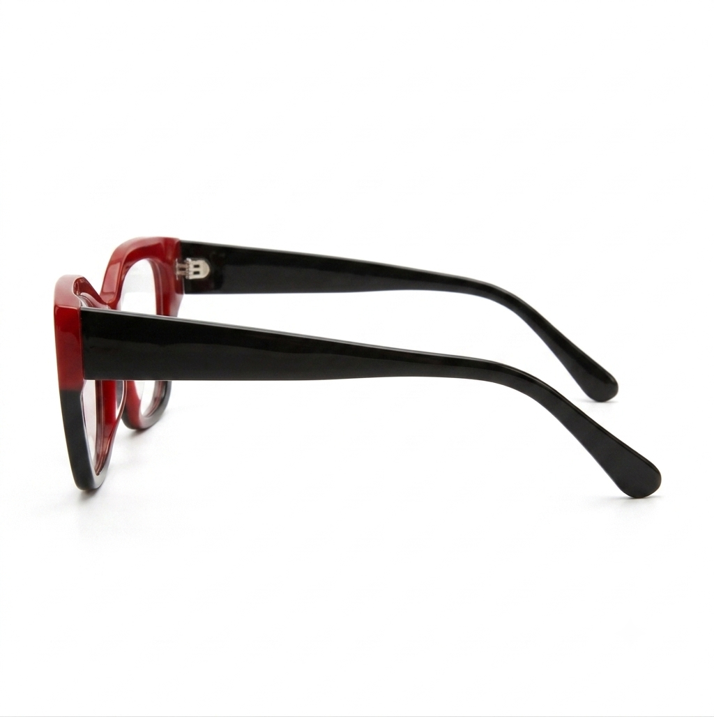 Elegant Two-Tone Cat-Eye Spectacles Frame for Women | Female Glasses