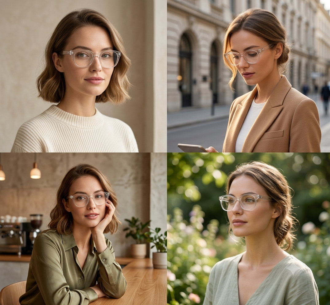 Premium Clear Square Glasses | Female Glasses