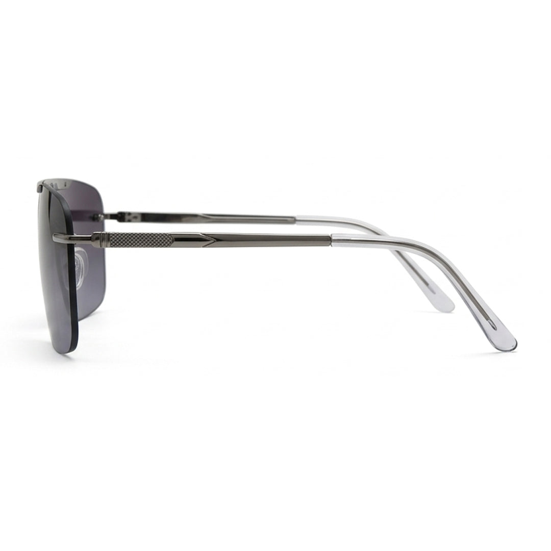 ShadowFlex Rimless Silver Sunglasses for Men - Lightweight UV Protection Fashion Eyewear Pakistan | Men's Sun Glasses