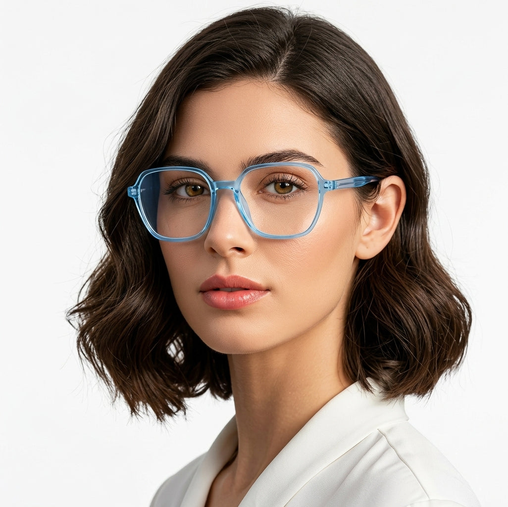 Transparent Square Eyeglasses Frame Designer Optical Eyewear for Women | Female Glasses
