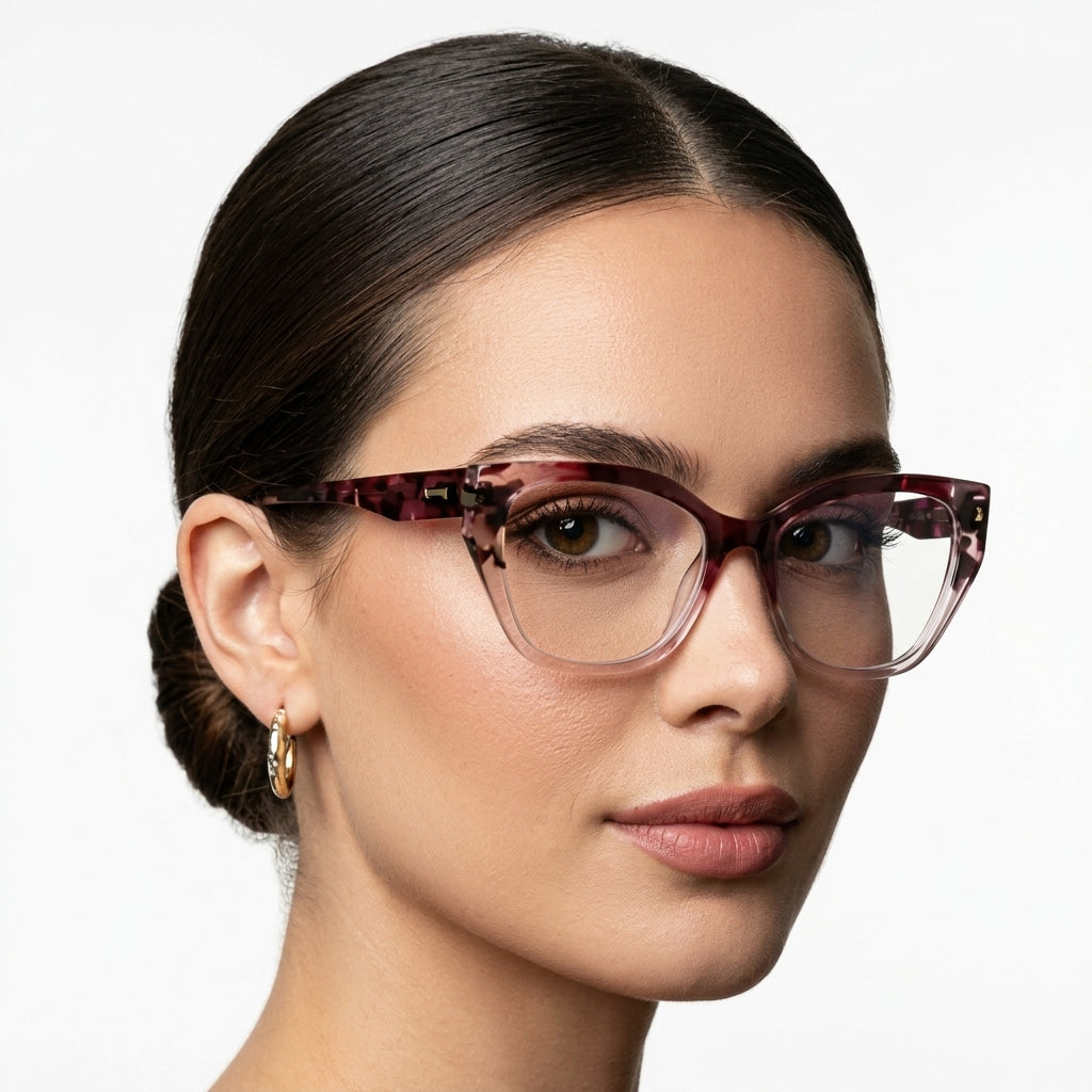 Premium Gradient Cat-Eye Eyeglasses Frame for Women | Female Glasses
