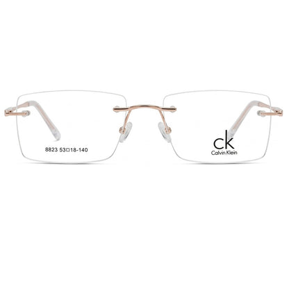 CK Aura Rimless Rose Gold Glasses for Men - Lightweight Premium Eyewear Pakistan | Men Glasses