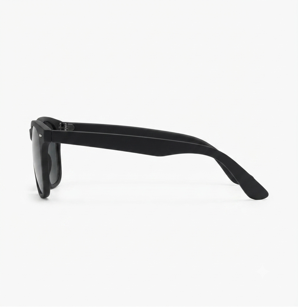 Premium wayfarer sunglasses with matte black frame for everyday wear