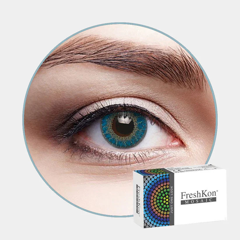 FRESHKON Mosaic Velvet Blue Colored Contact Lenses | Optical Plaza