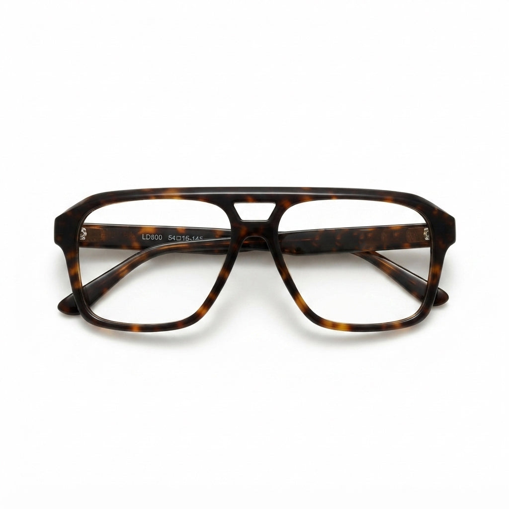 Close-up of the double-bridge design on Cartier designer bluecut frames
