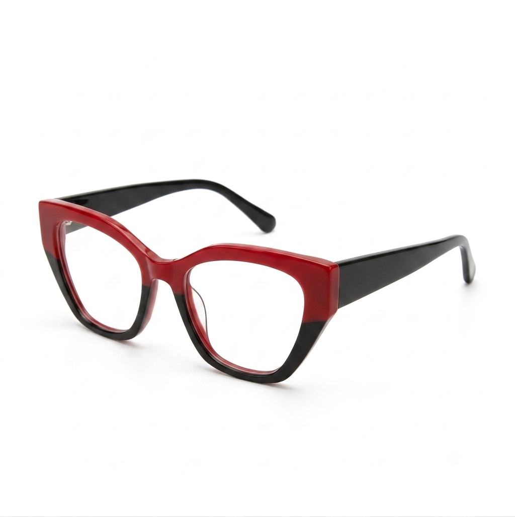 Elegant Two-Tone Cat-Eye Spectacles Frame for Women | Female Glasses