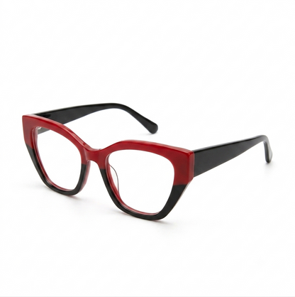 Elegant Two-Tone Cat-Eye Spectacles Frame for Women | Female Glasses