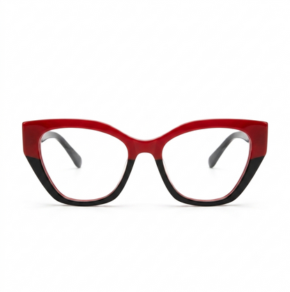 Elegant Two-Tone Cat-Eye Spectacles Frame for Women | Female Glasses