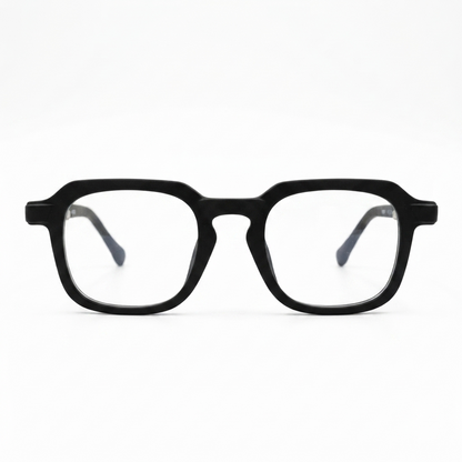 M8801 Matte Black Square Blue Light Blocking Glasses | Computer & Screen Protection Glasses