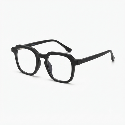 M8801 Matte Black Square Blue Light Blocking Glasses | Computer & Screen Protection Glasses