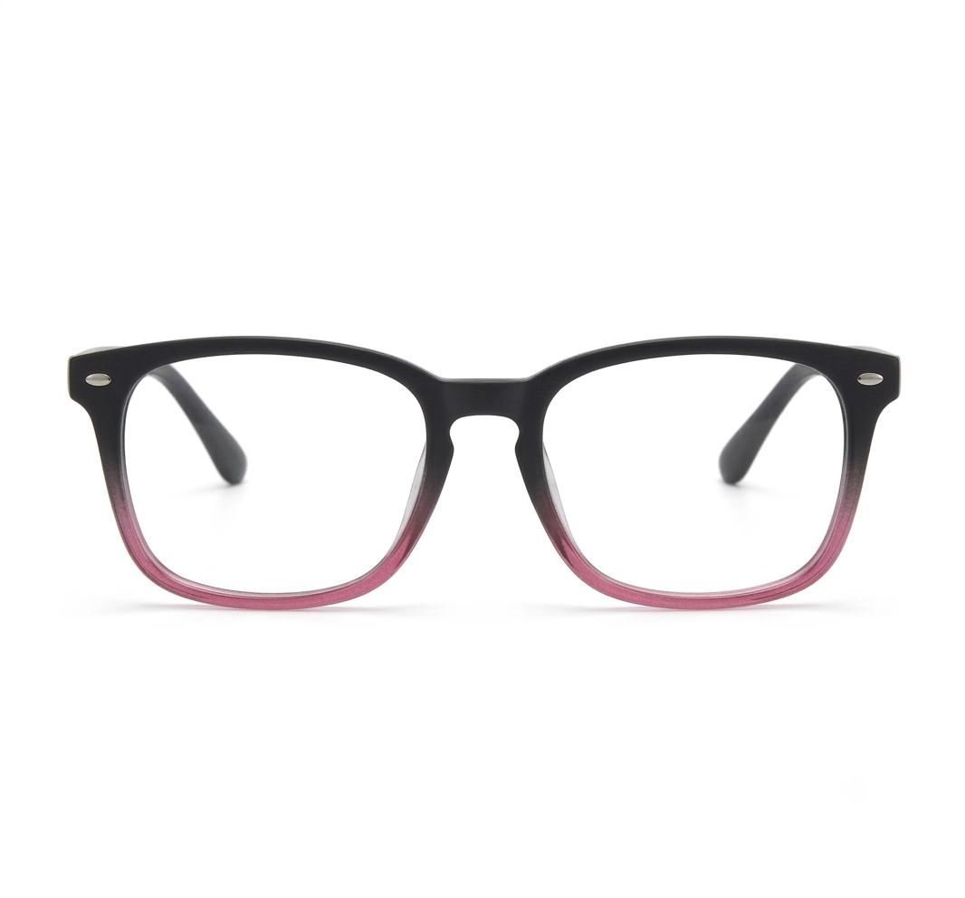 Ombre Burgundy Square Glasses | Female Glasses
