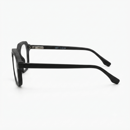 M8801 Matte Black Square Blue Light Blocking Glasses | Computer & Screen Protection Glasses