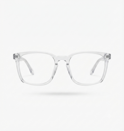 Clear Transparent Square Eyeglasses | Male Glasses