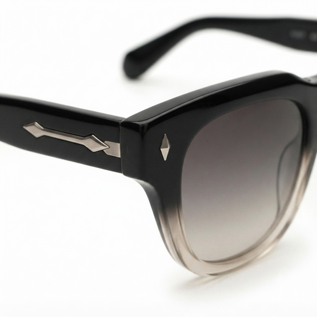 Angled studio shot of MOSCOT Classic Gradient Square Sunglasses