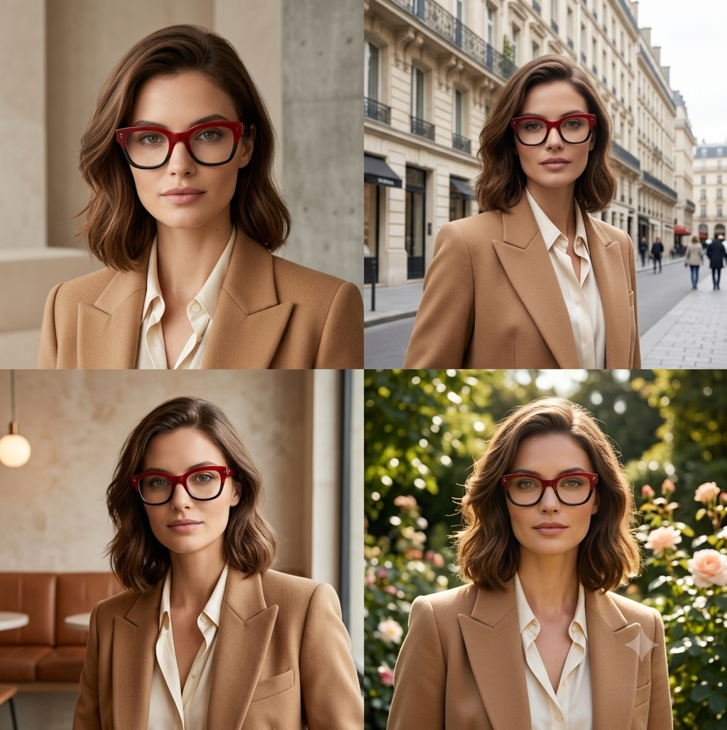 Elegant Two-Tone Cat-Eye Spectacles Frame for Women | Female Glasses
