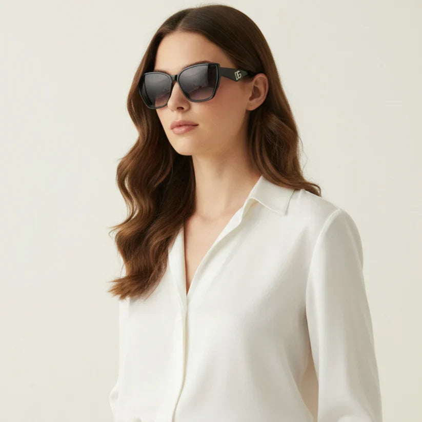 Dolce & Gabbana Black Polarized Sunglasses – Premium Fashion Shades | Optical Plaza