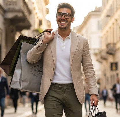 Premium men's square eyeglasses frame designed for everyday wear and professional style.