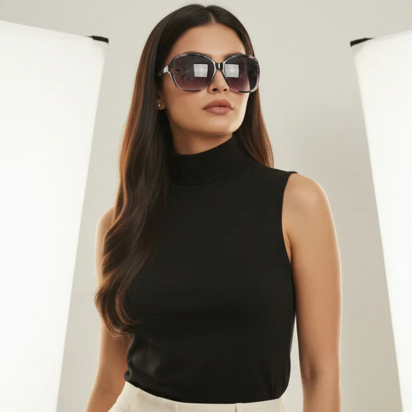 Midnight Noir Polarized Sunglasses – Sleek Black UV Protection | Optical Plaza
