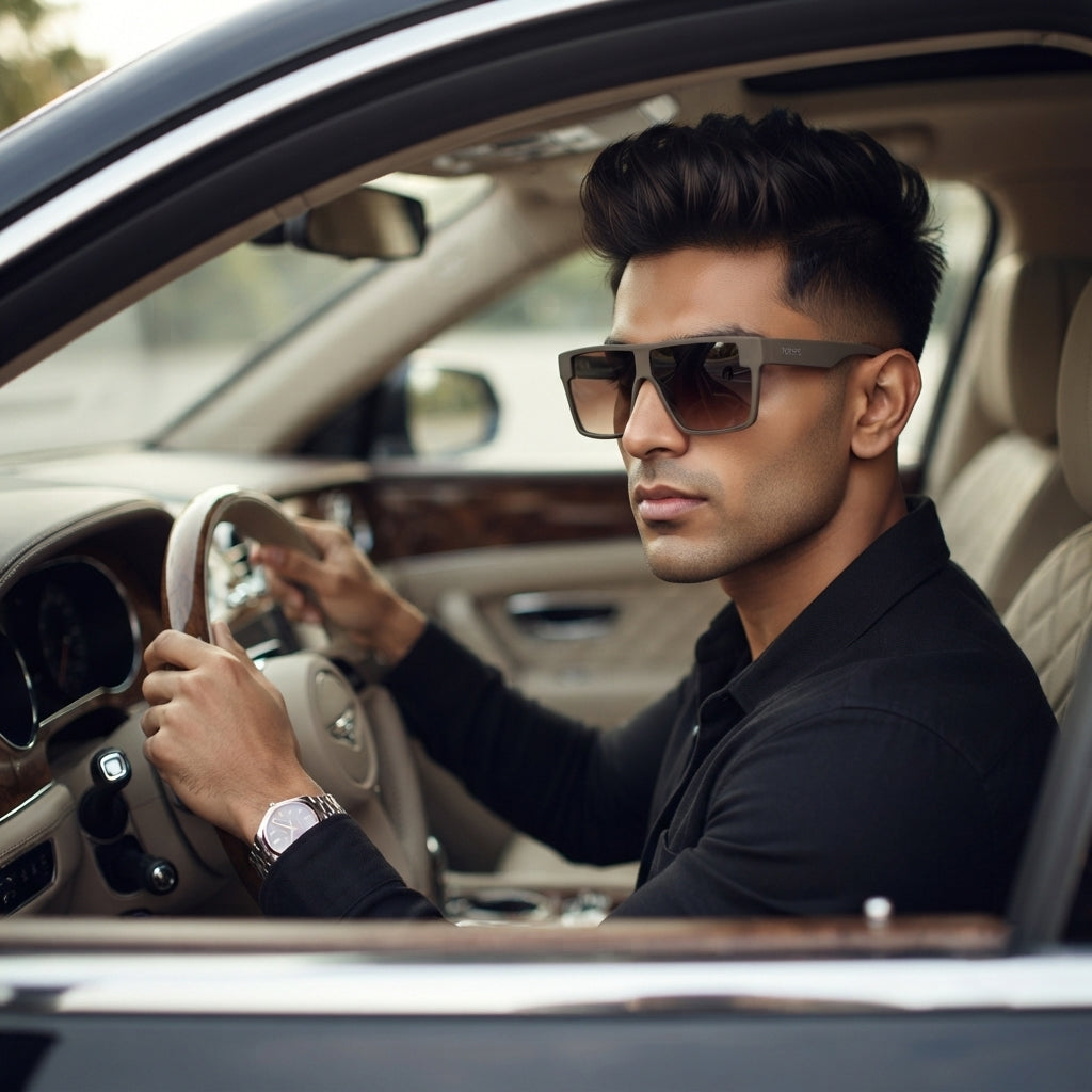 Oversized geometric sunglasses for modern styling