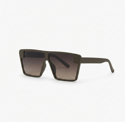 Matte finish square sunglasses lifestyle image