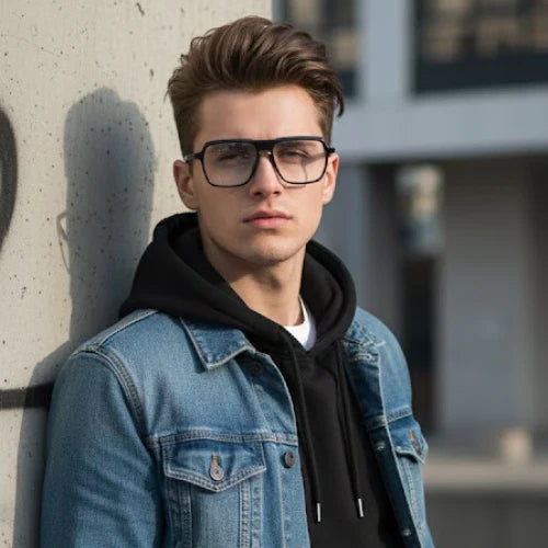 Black Square Frame – Modern & Durable Eyewear by Optical Plaza