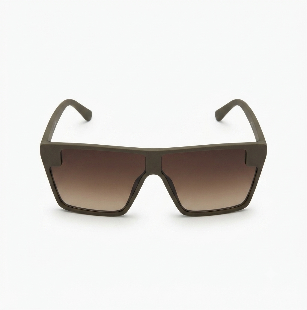 Matte square fashion sunglasses for men