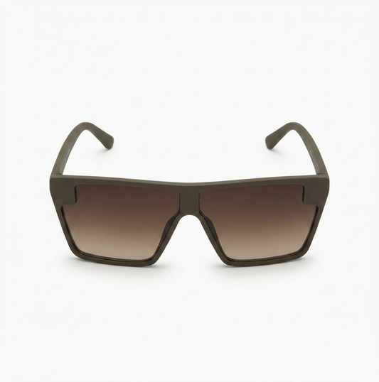 Matte square fashion sunglasses for men