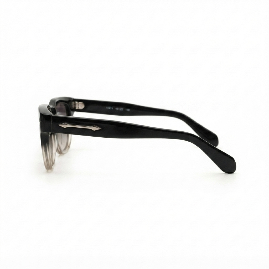 Close-up of MOSCOT designer sunglasses highlighting the frame and temple details.