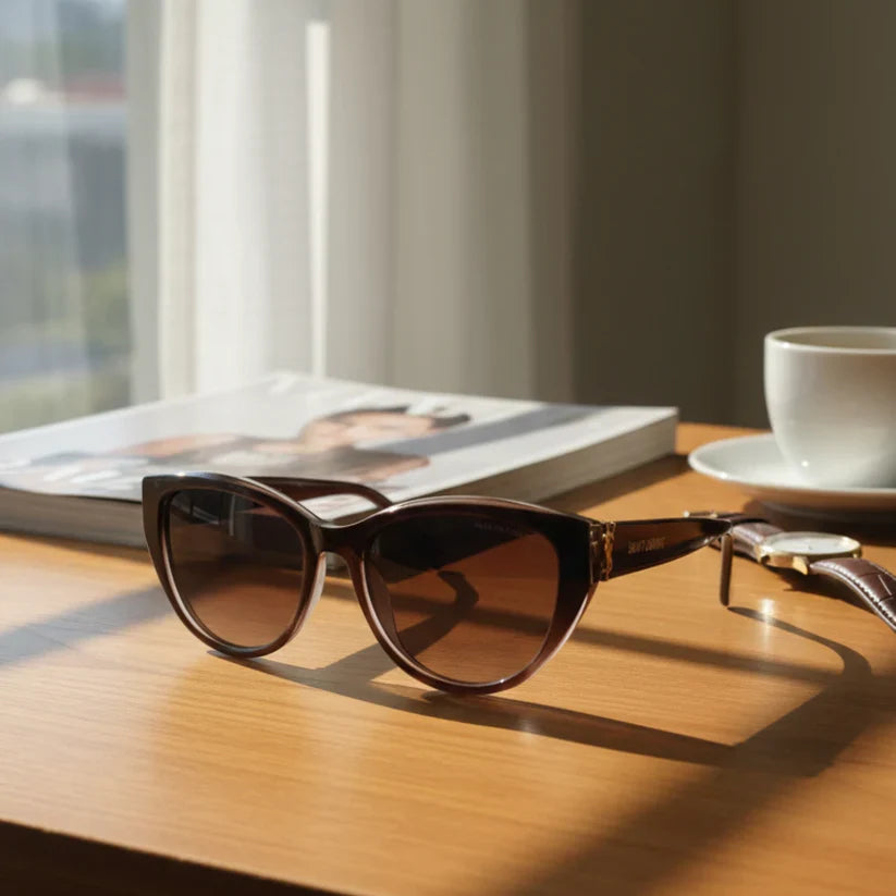 SAINT LAURENT ZeroEdge Royal Frame Polarized Sunglasses – Premium UV Protection | Optical Plaza