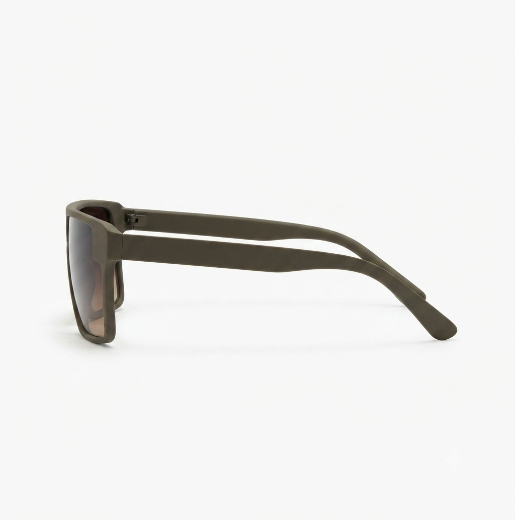 Gradient lens oversized square sunglasses on white background