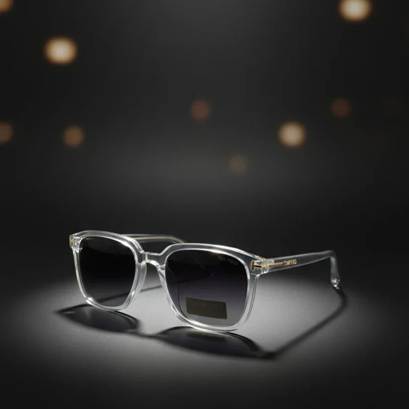 TOMFORD White Transparent Luxury Sunglasses – Stylish Polarized Eyewear | Optical Plaza