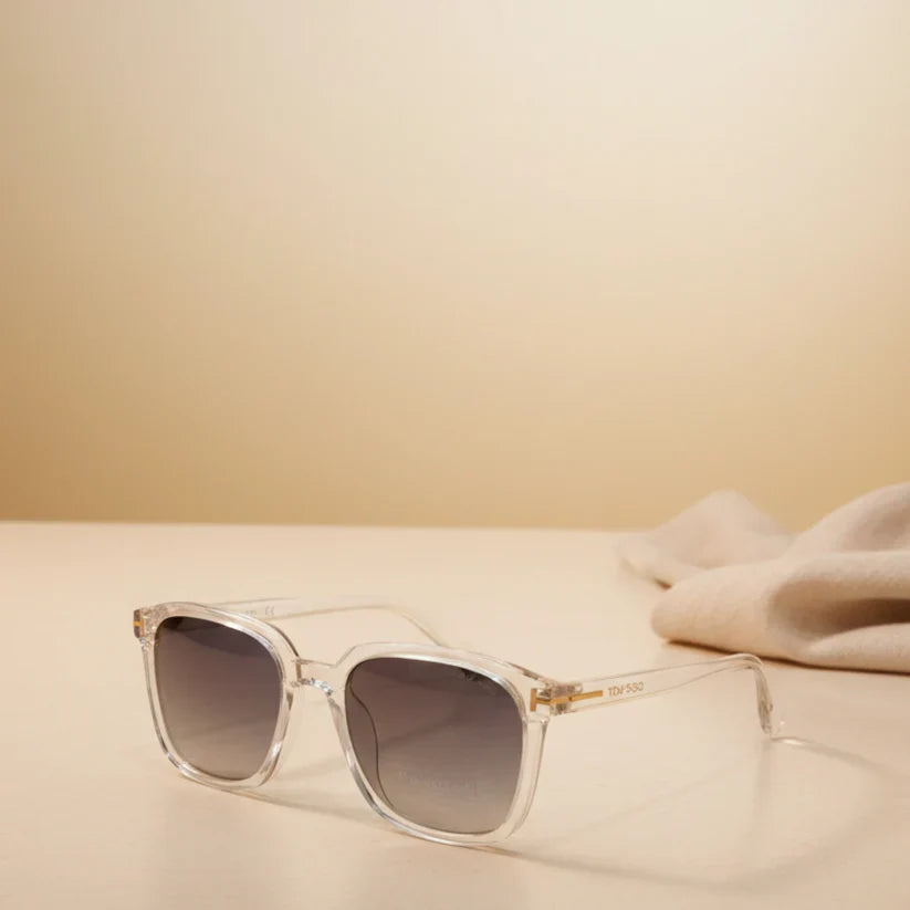 TOMFORD White Transparent Luxury Sunglasses – Stylish Polarized Eyewear | Optical Plaza