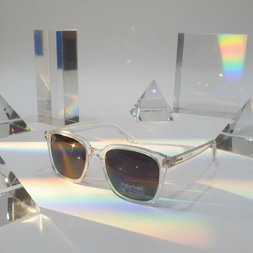 TOMFORD White Transparent Luxury Sunglasses – Stylish Polarized Eyewear | Optical Plaza