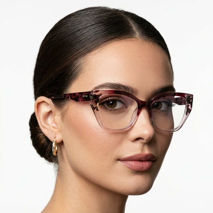 Premium Gradient Cat-Eye Eyeglasses Frame for Women | Female Glasses