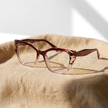 Premium Gradient Cat-Eye Eyeglasses Frame for Women | Female Glasses