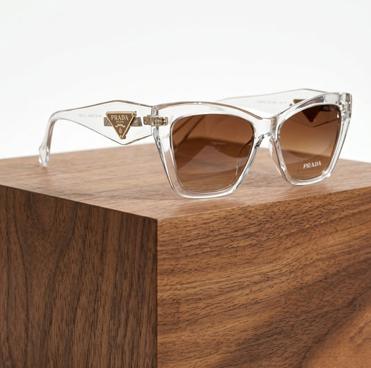 PRADA Transparent Cat-Eye Sunglasses Designer Eyewear for Women | Female Sunglasses