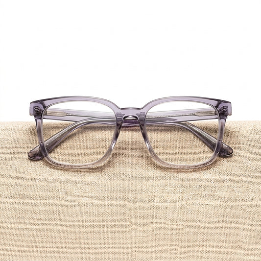Clear Purple Square Designer Eyeglasses Frame for Women | Female Glasses