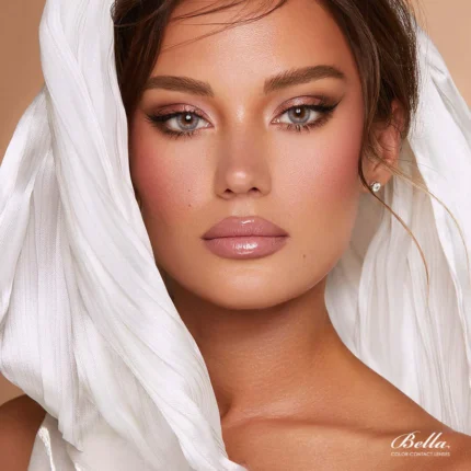 Diamond Silver Mist contact lenses close-up – premium grey eye lenses