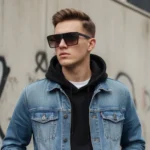 Davidson Brown Square Sunglass – Stylish & UV-Protective Eyewear by Optical Plaza