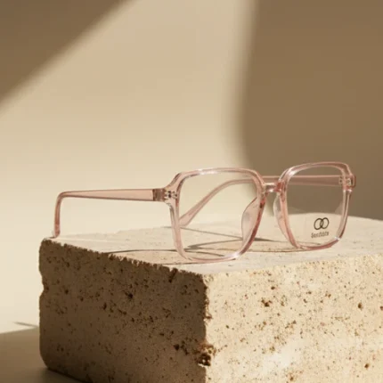 LensKart Petal Pink Square Frame | Chic Square Eyewear by Optical Plaza