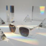 Retro White Transparent Luxury Sunglasses – Stylish Polarized Eyewear | Optical Plaza