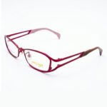 Vastonom Paris burgundy metal frames with geometric cut-out design