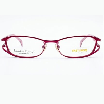 Vastonom Paris burgundy metal frames with geometric cut-out design